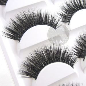 Luxurious 3D False Eyelashes Cross Natural Long Eye Lashes Makeup 10pcs
