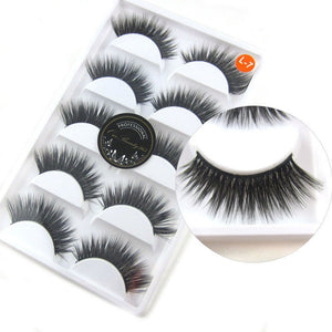 Luxurious 3D False Eyelashes Cross Natural Long Eye Lashes Makeup 10pcs