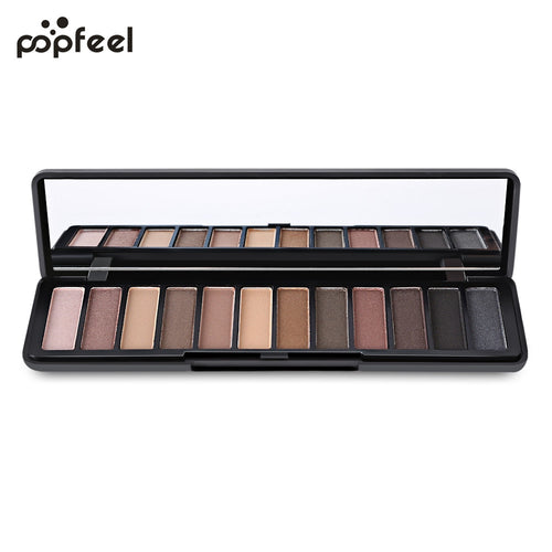 Popfeel Makeup Matte 12 Color Eye Shadow Palette with Mirror