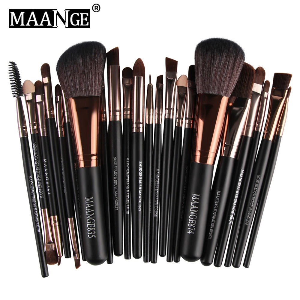 MAANGE 22pcs Foundation Blush Eye Shadow Makeup Brushes