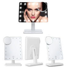 Load image into Gallery viewer, Portable Table 20 LEDs Lamp Luminous Cosmetic Mirror