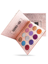 Load image into Gallery viewer, Professional 12 Colors Glittering Long Lasting Eyeshadow Palette