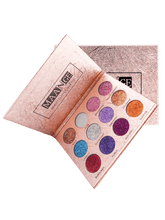 Load image into Gallery viewer, Professional 12 Colors Glittering Long Lasting Eyeshadow Palette